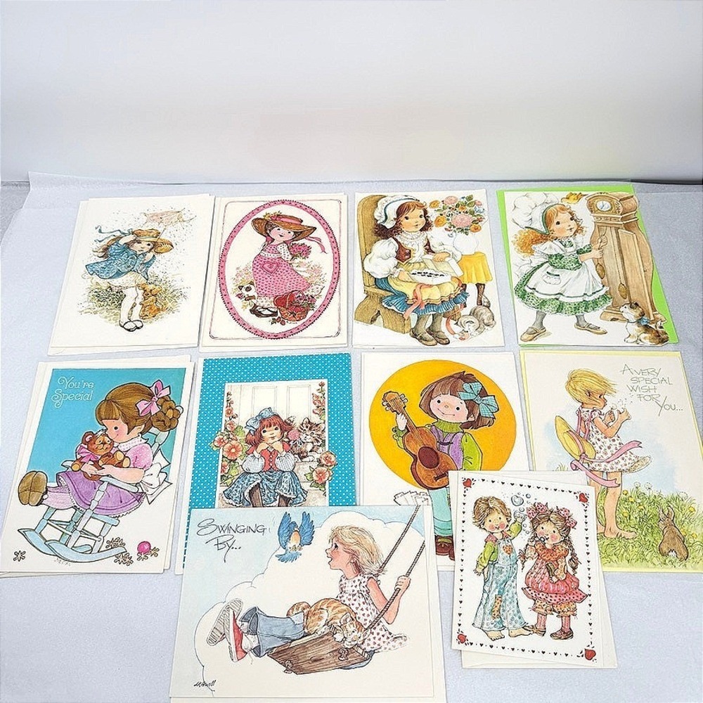 Current Inc Greeting Cards LOT Vintage Children Illustrations Whimsical Ephemera